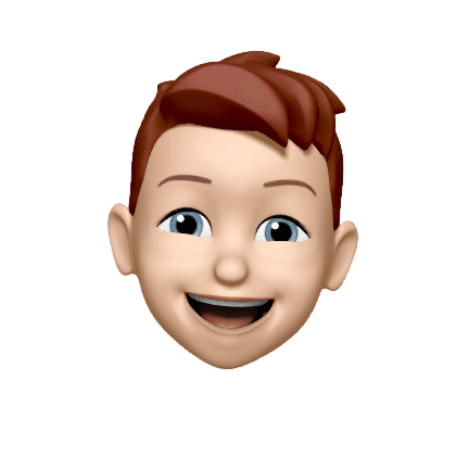 Memoji of a male face smiling