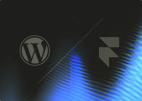 WordPress vs Framer comparison graphic illustrating two popular website building platforms for modern business websites.