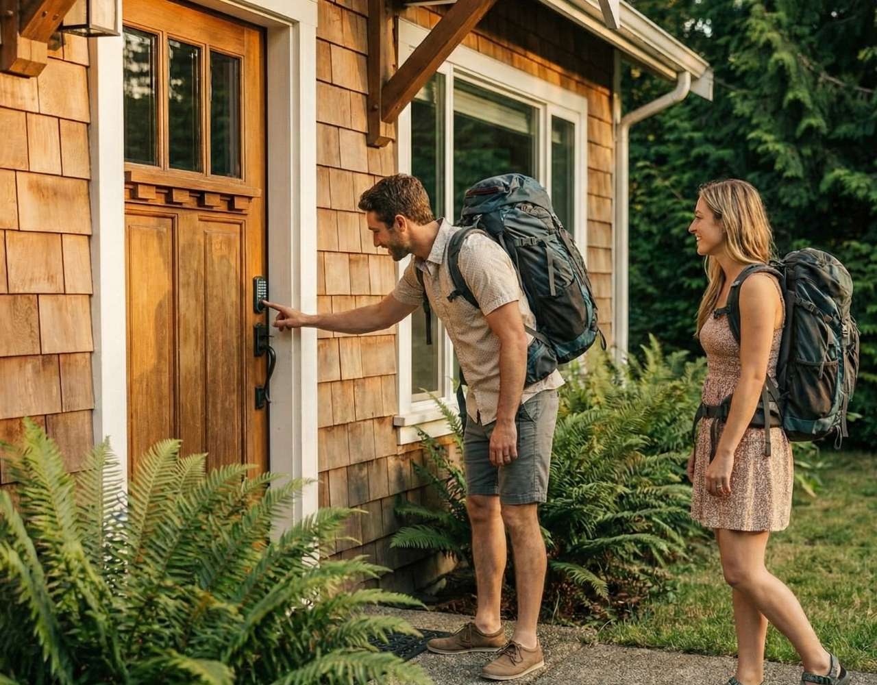 Happy people laughing