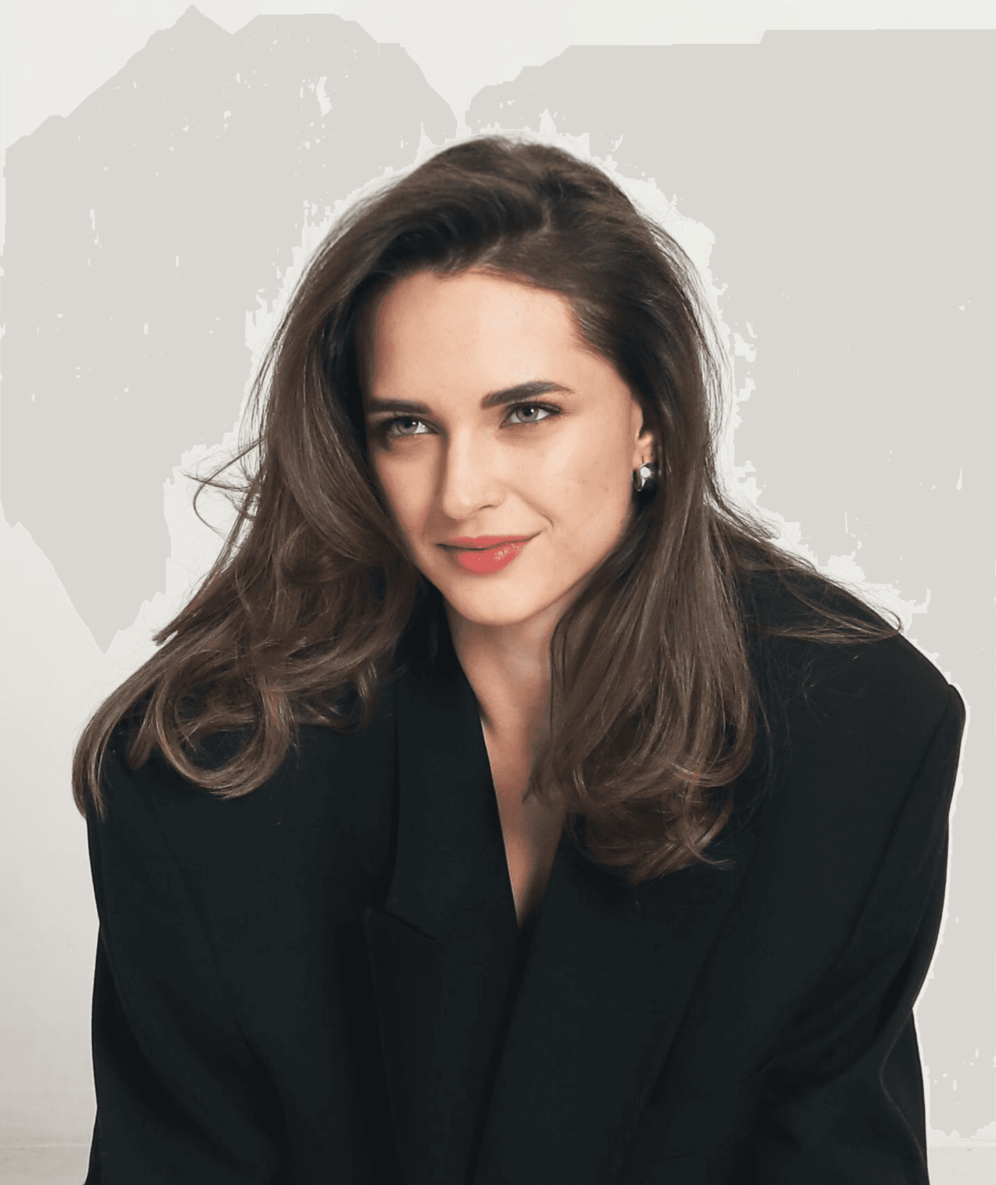 3D-rendered futuristic flower-like object with textured dark petals and a soft white core on a white background