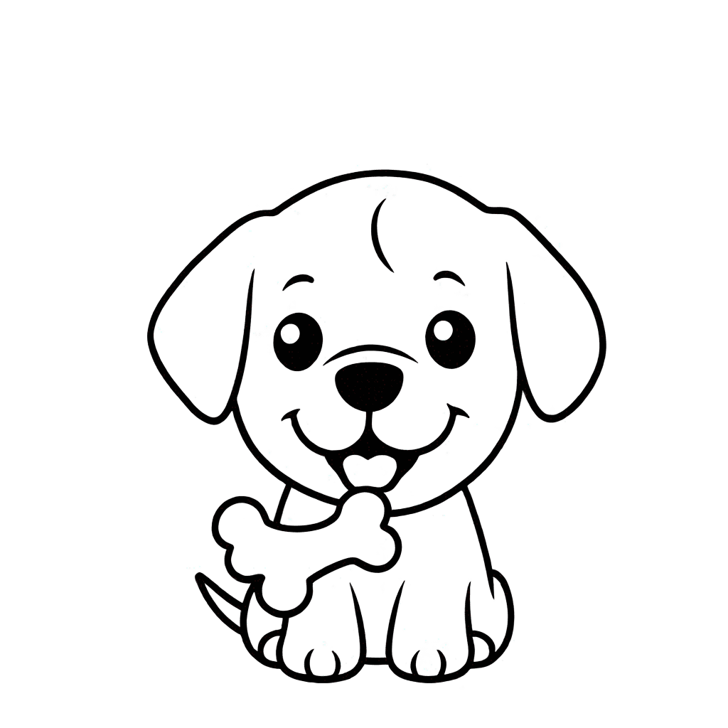 Puppy coloring page #5