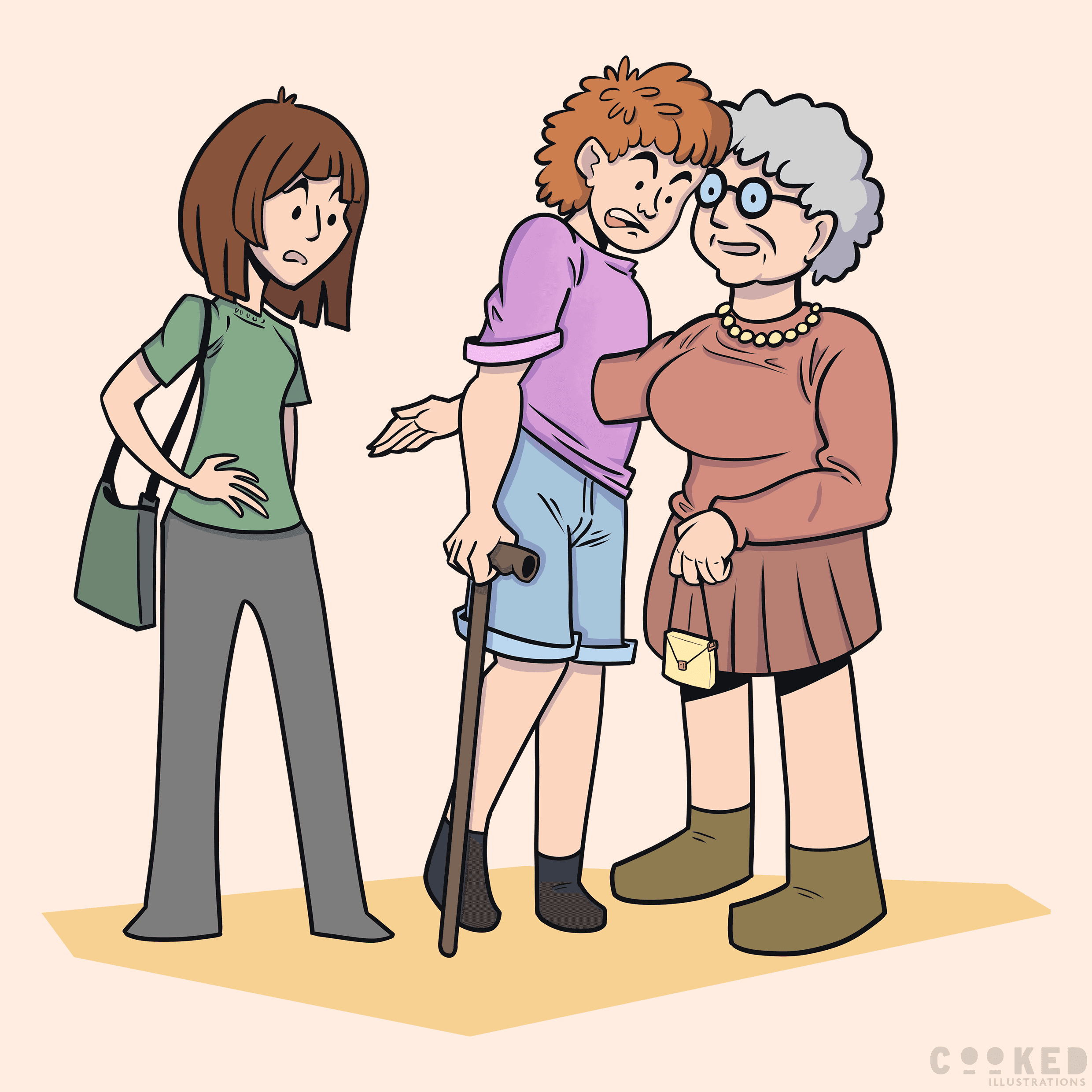 A case where people with obvious disabilities would be ignored by an abled-bodied person if there is a carer nearby. The abled-bodied person would talk through them and only engage with the carer.