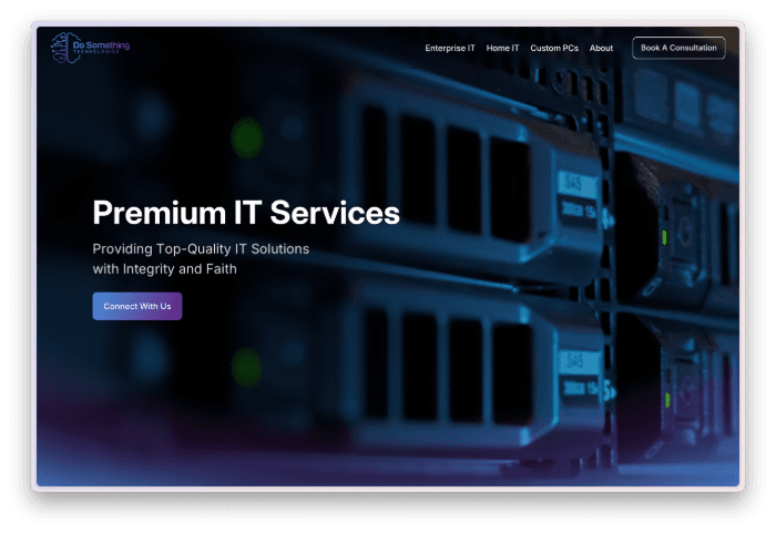 Do Something Technologies website hero section