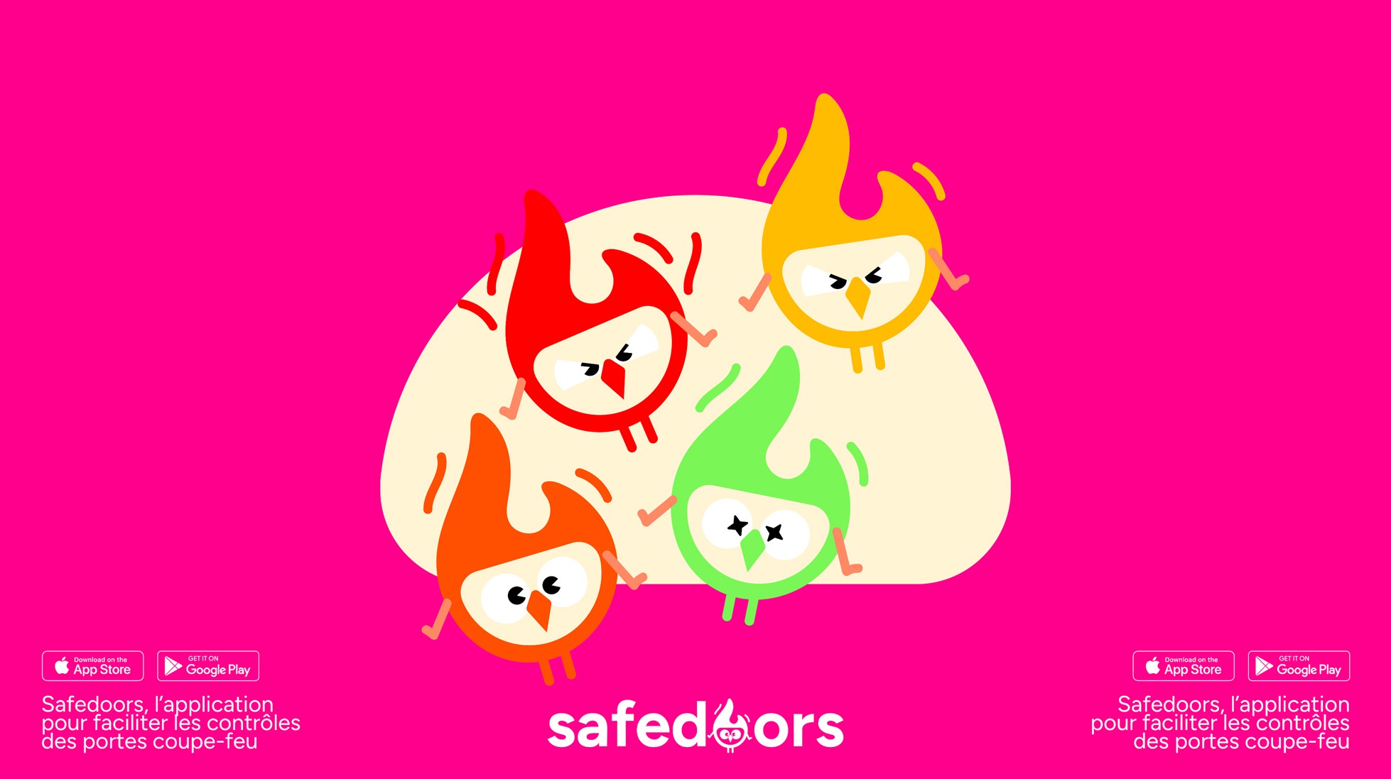Les mascottes Safedoors