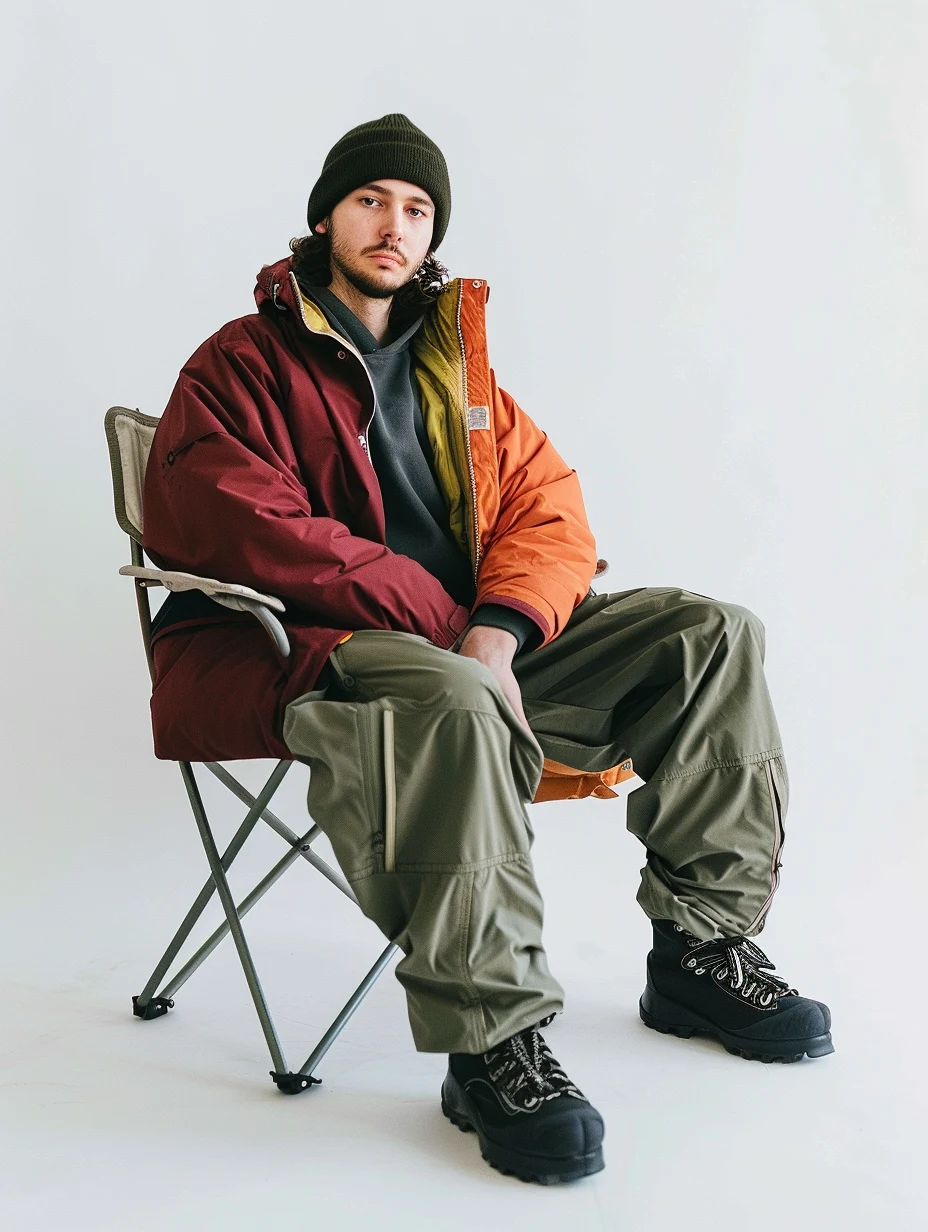 Man in camping chair