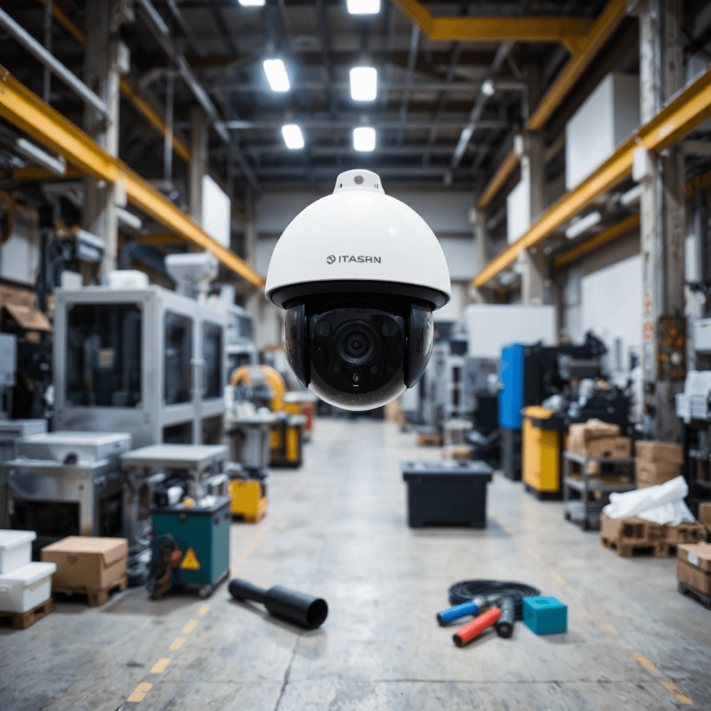 product photography of security camera