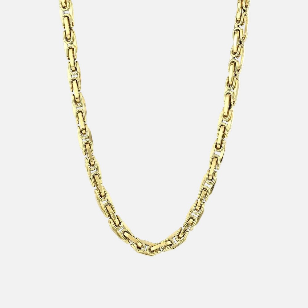 Assos Pırlanta 14 Ayar Altın Kral Zincir Şık Erkek Kolye