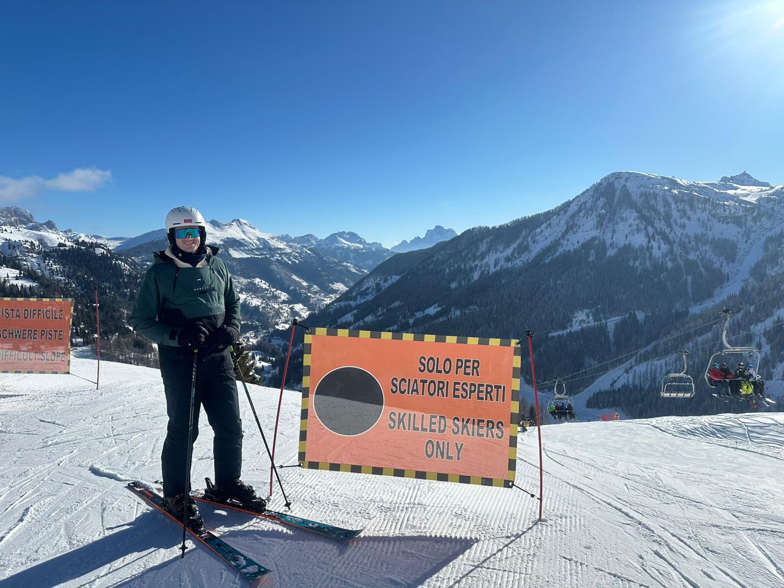 Snow-covered chalet venue for IQUW corporate ski event