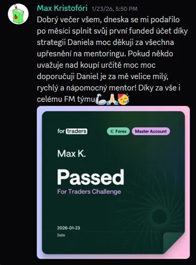 Zpráva studenta z komunity Funded Mind č. 8