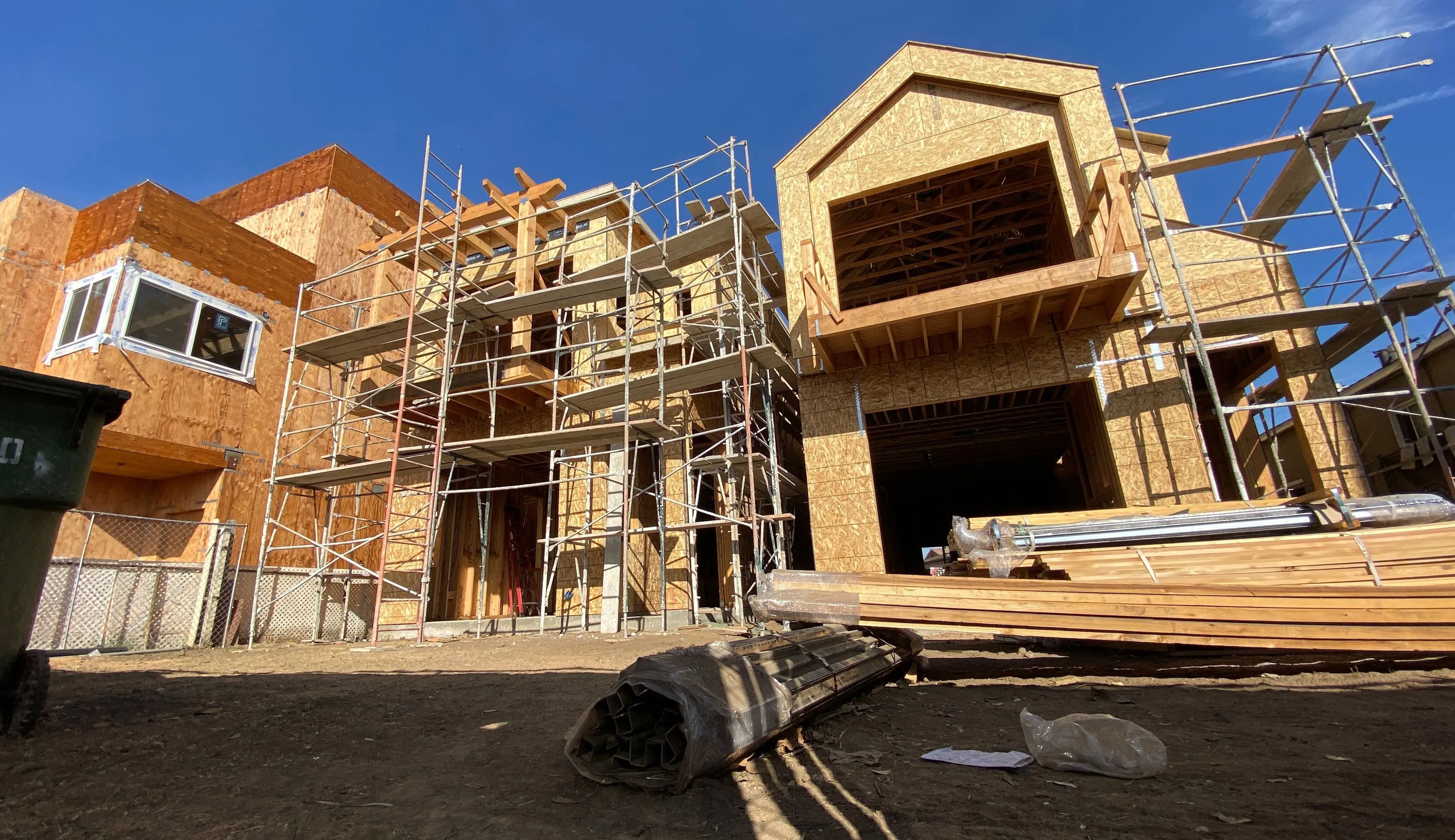 A large house in Pacific Palisades being rebuilt by ARCA Builders into a custom luxury home.