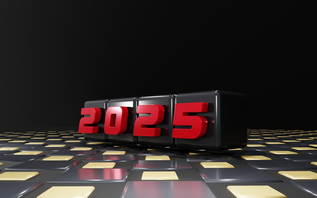 A black and red cube with the number 2055 on it