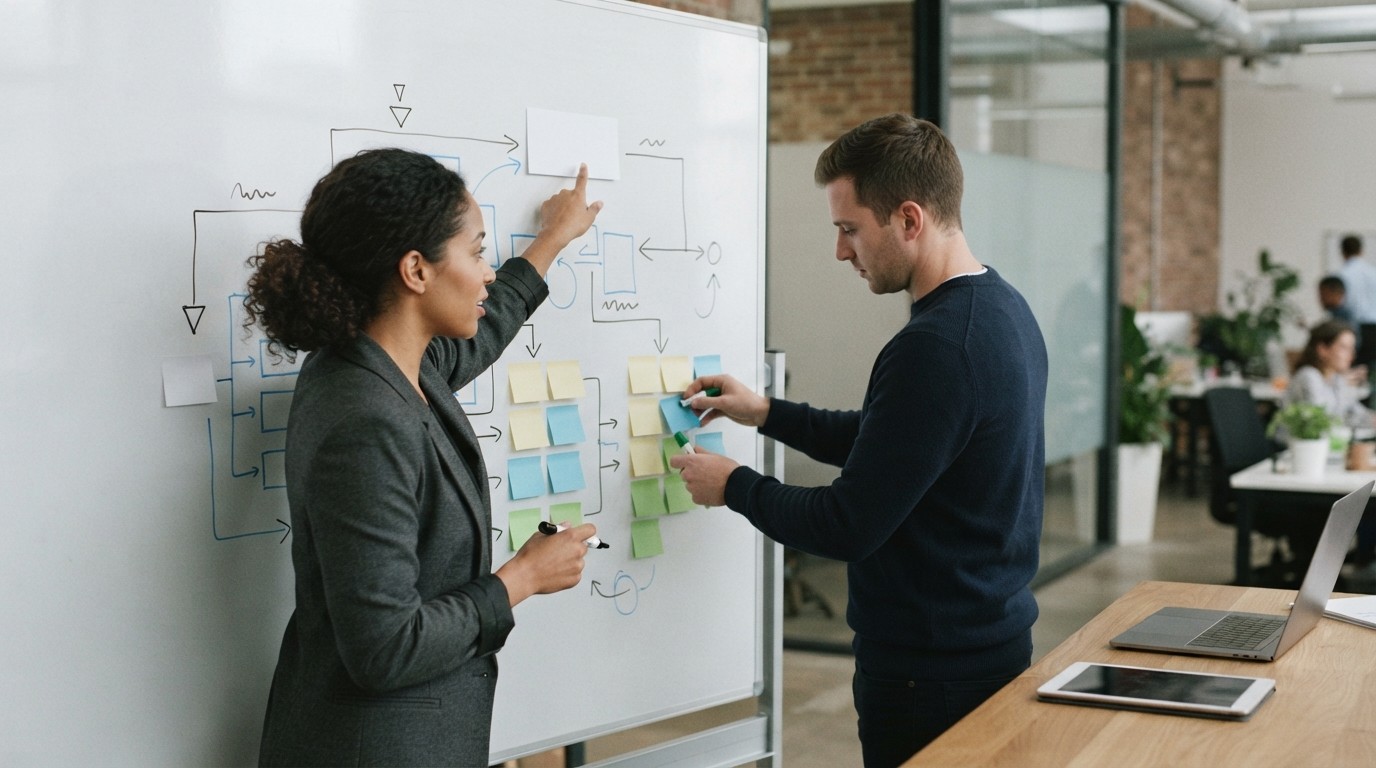 Illustrative marketing workflow and shared planning documents
