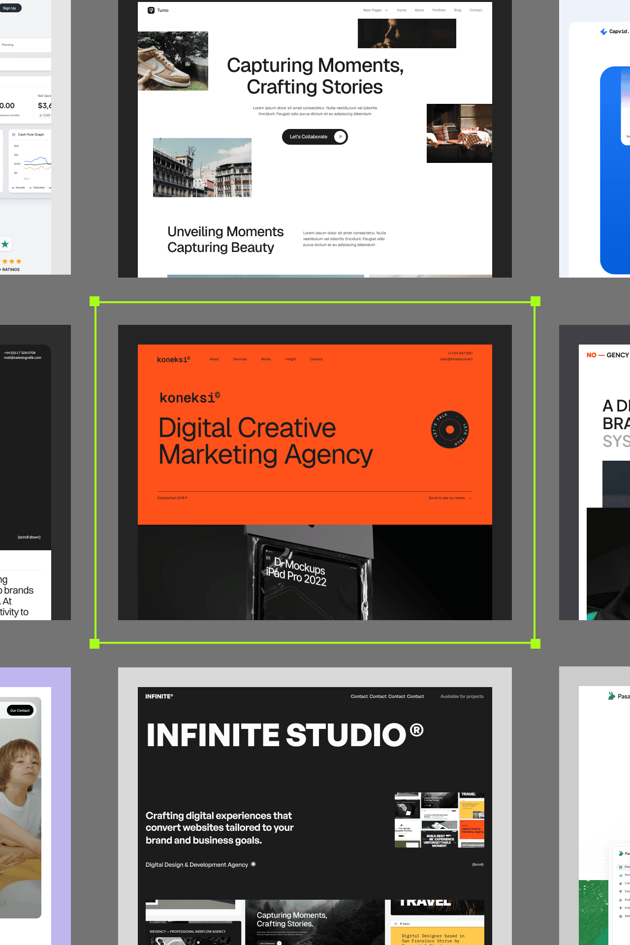 Illustration for selecting a website template