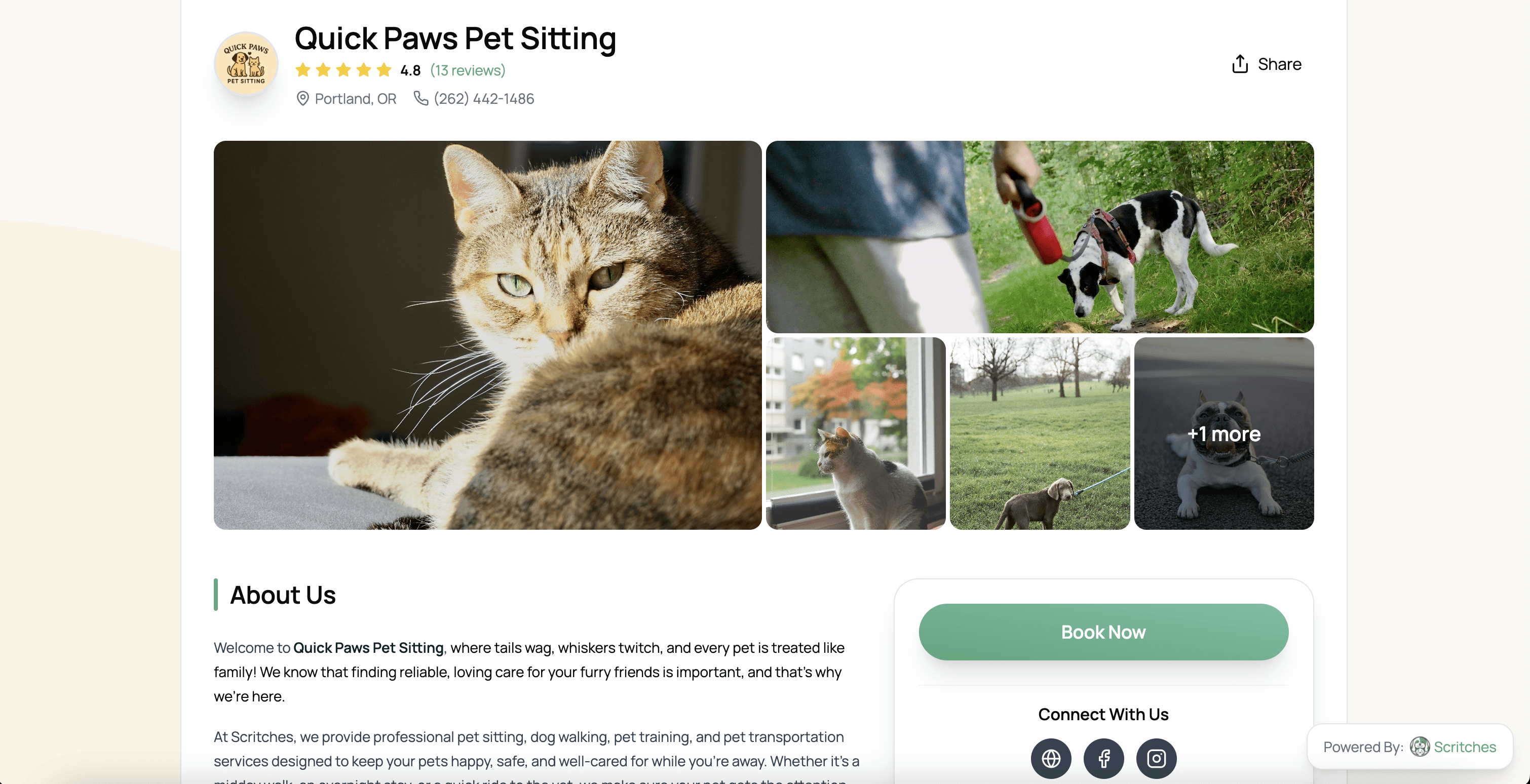 Pet Report Cards Showcase in Scritches