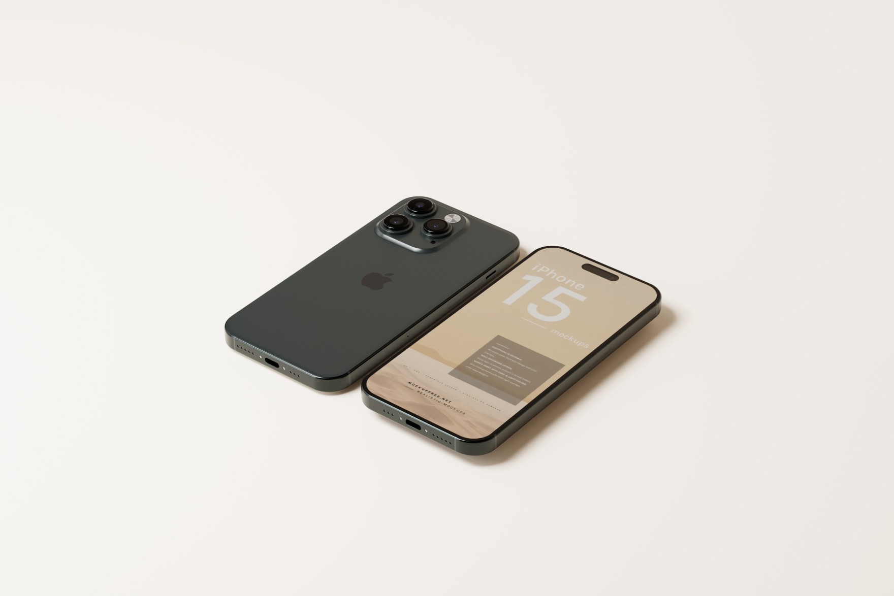 iPhone 15 Mockup - Customization Options - Smart Object Layers