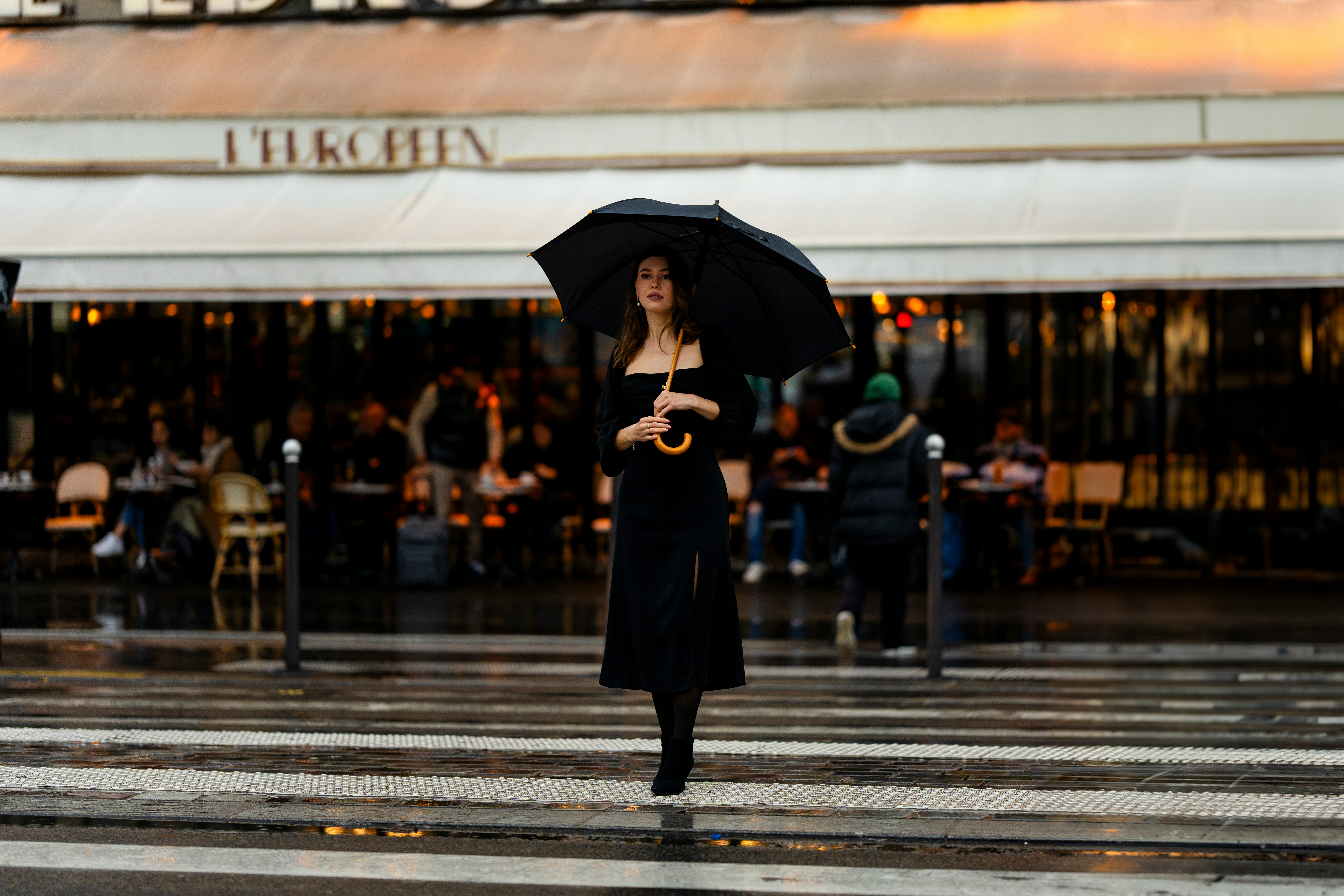 Lady Holding Umbrella - French Skincare Brands