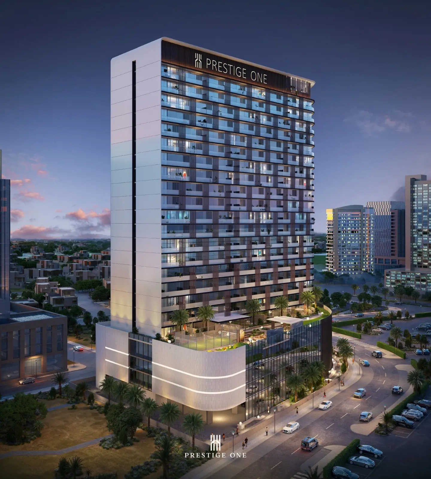 Golf residences by prestige one building view
