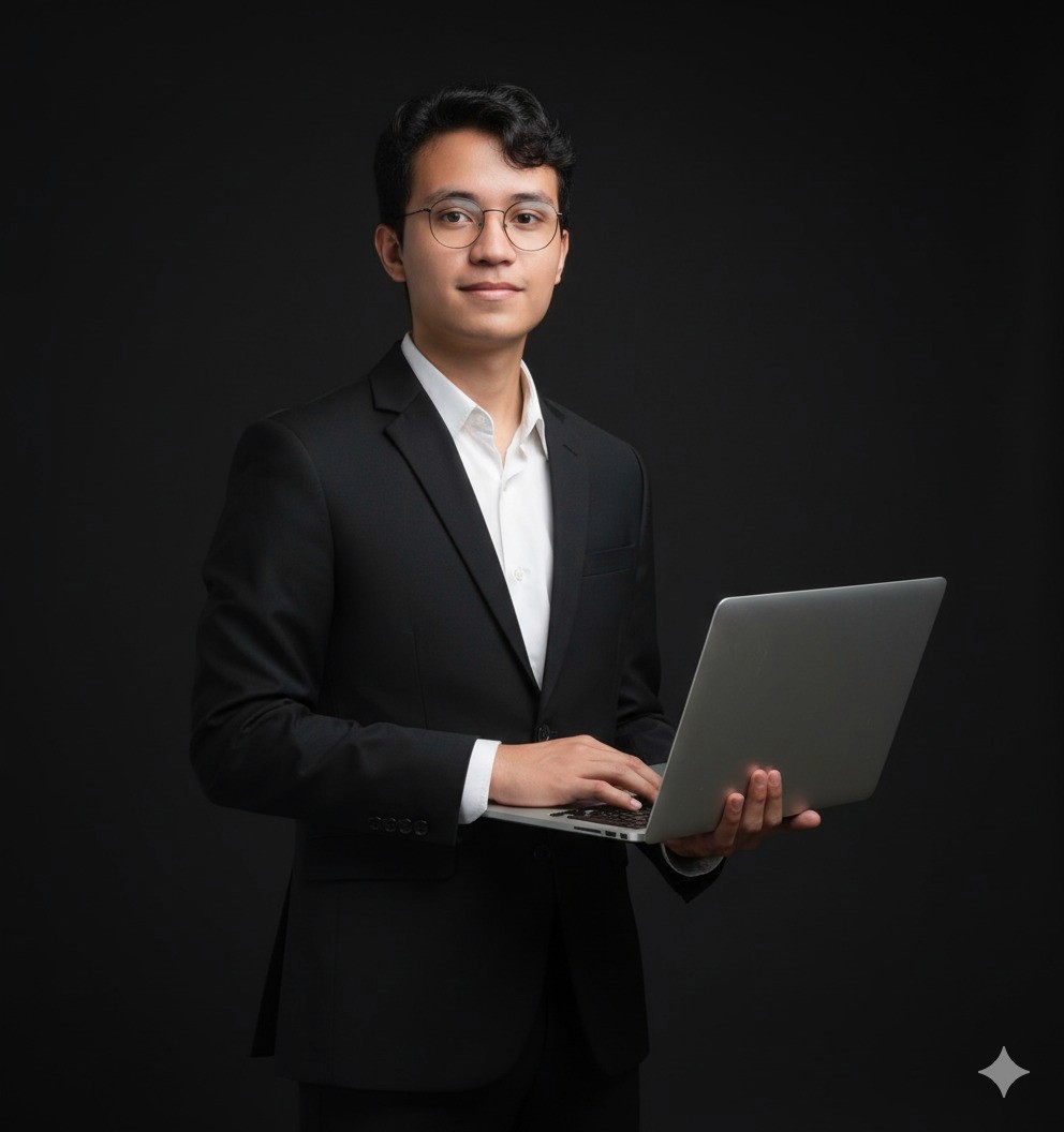 Portrait of portfolio creator – front view
