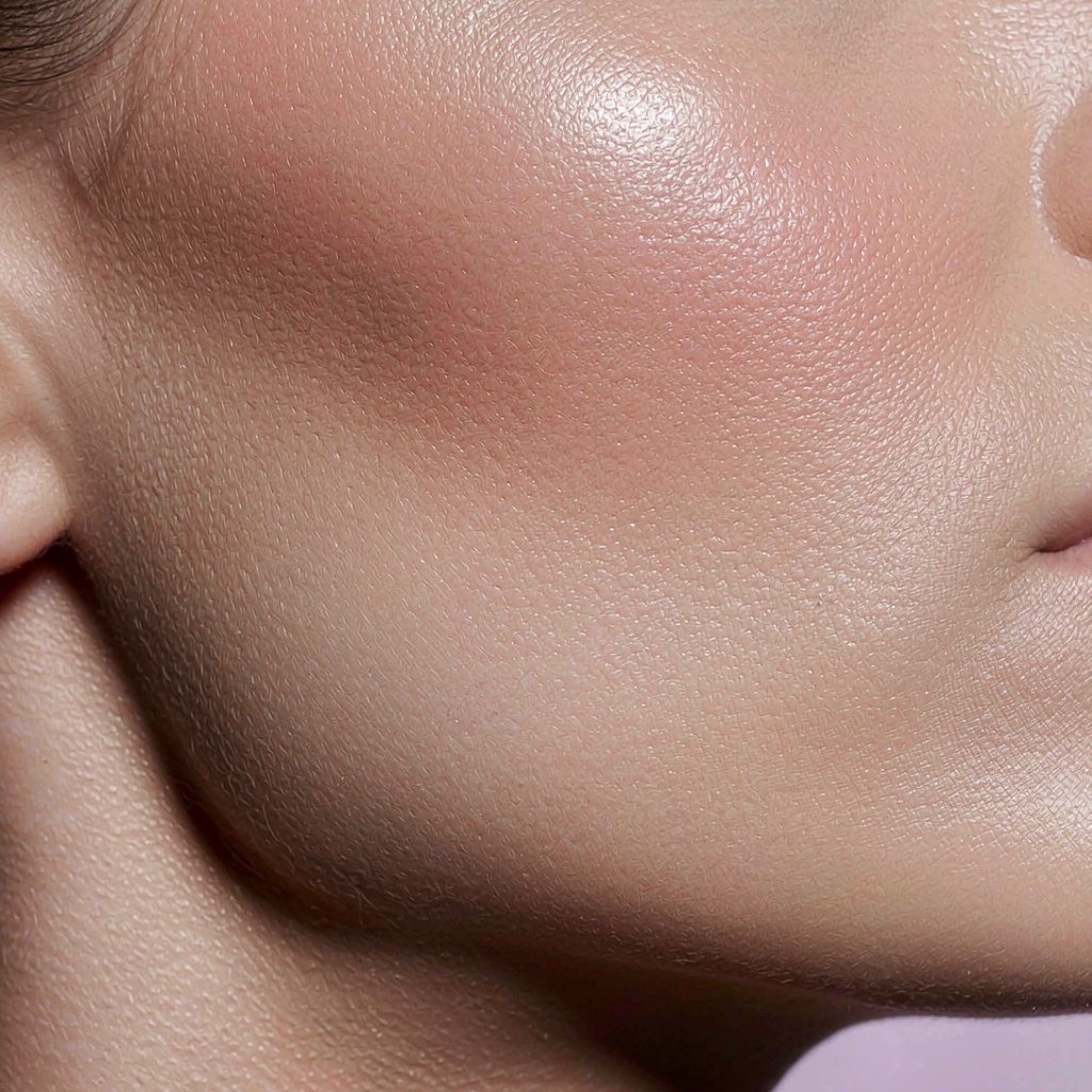 Face Contour Blush & Highlighter Palette — on skin