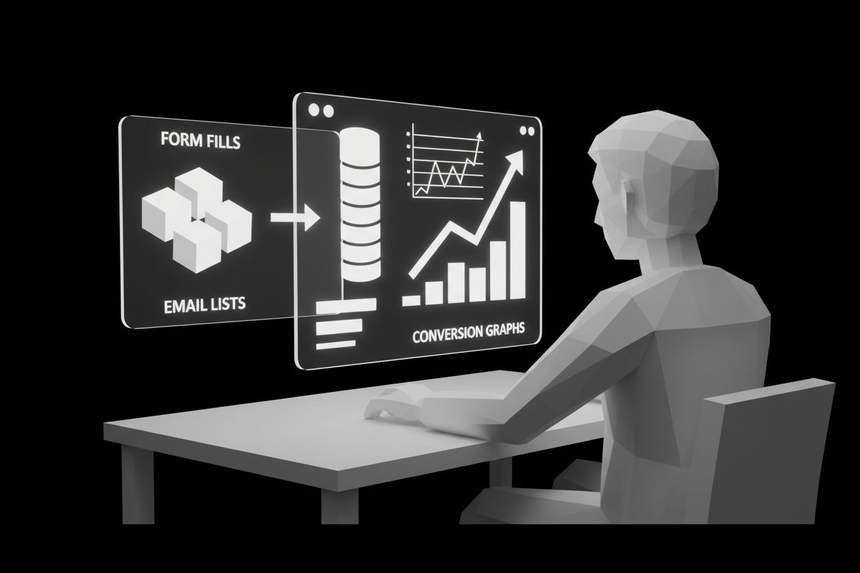 Dashboard showing lead generation metrics