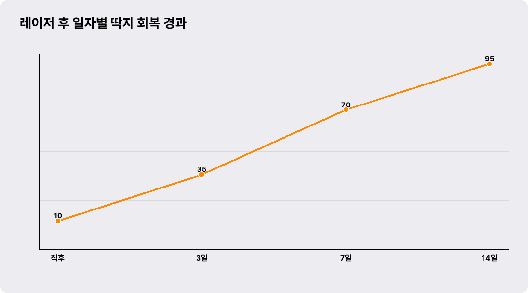레이저 후 일자별 딱지 회복 경과
