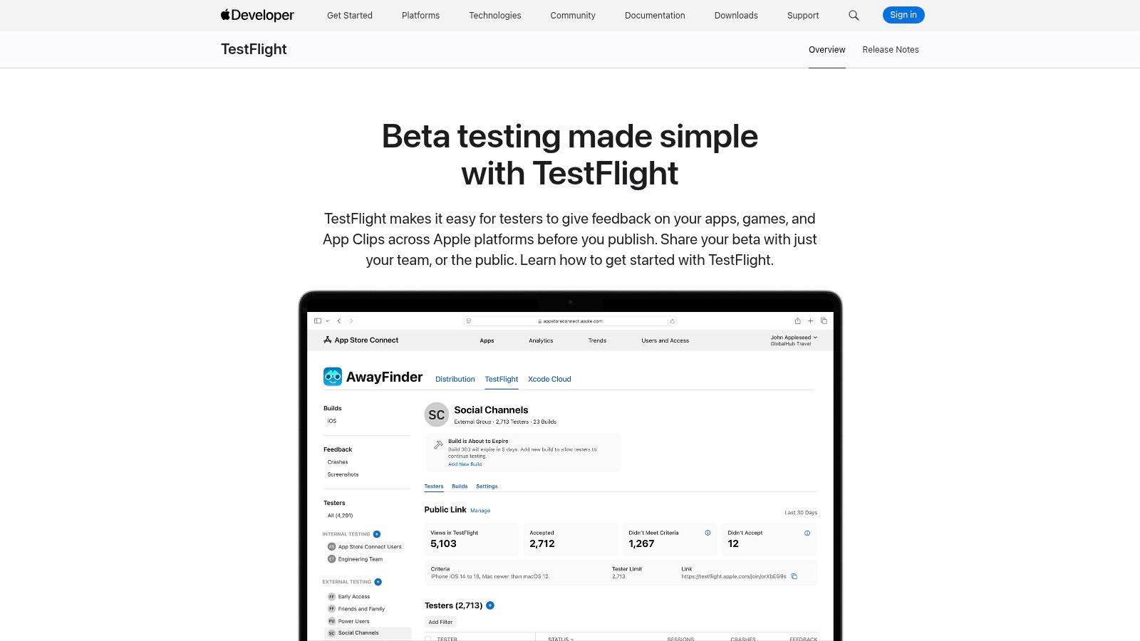 Apple TestFlight