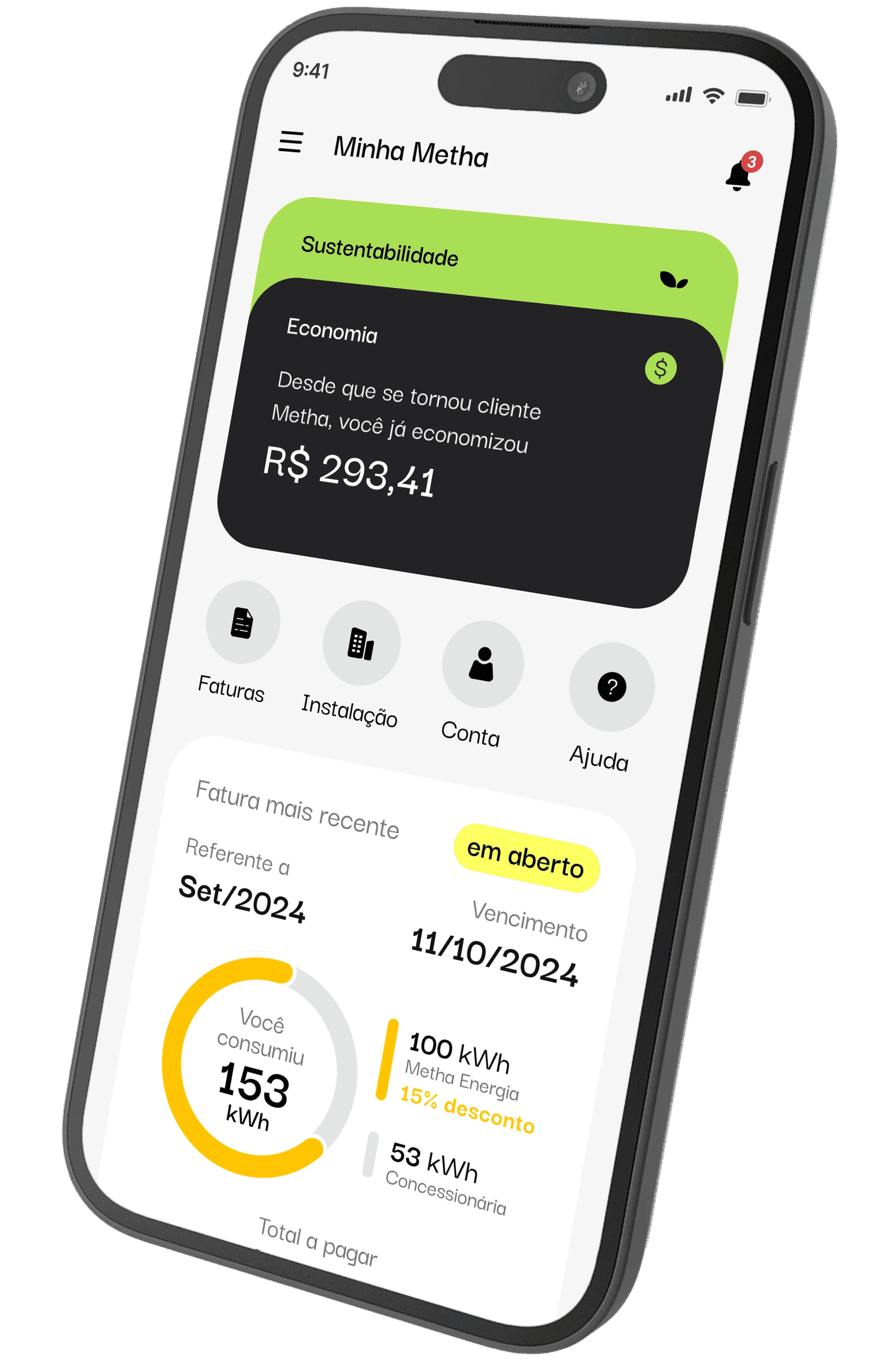 Aplicativo Metha Energia