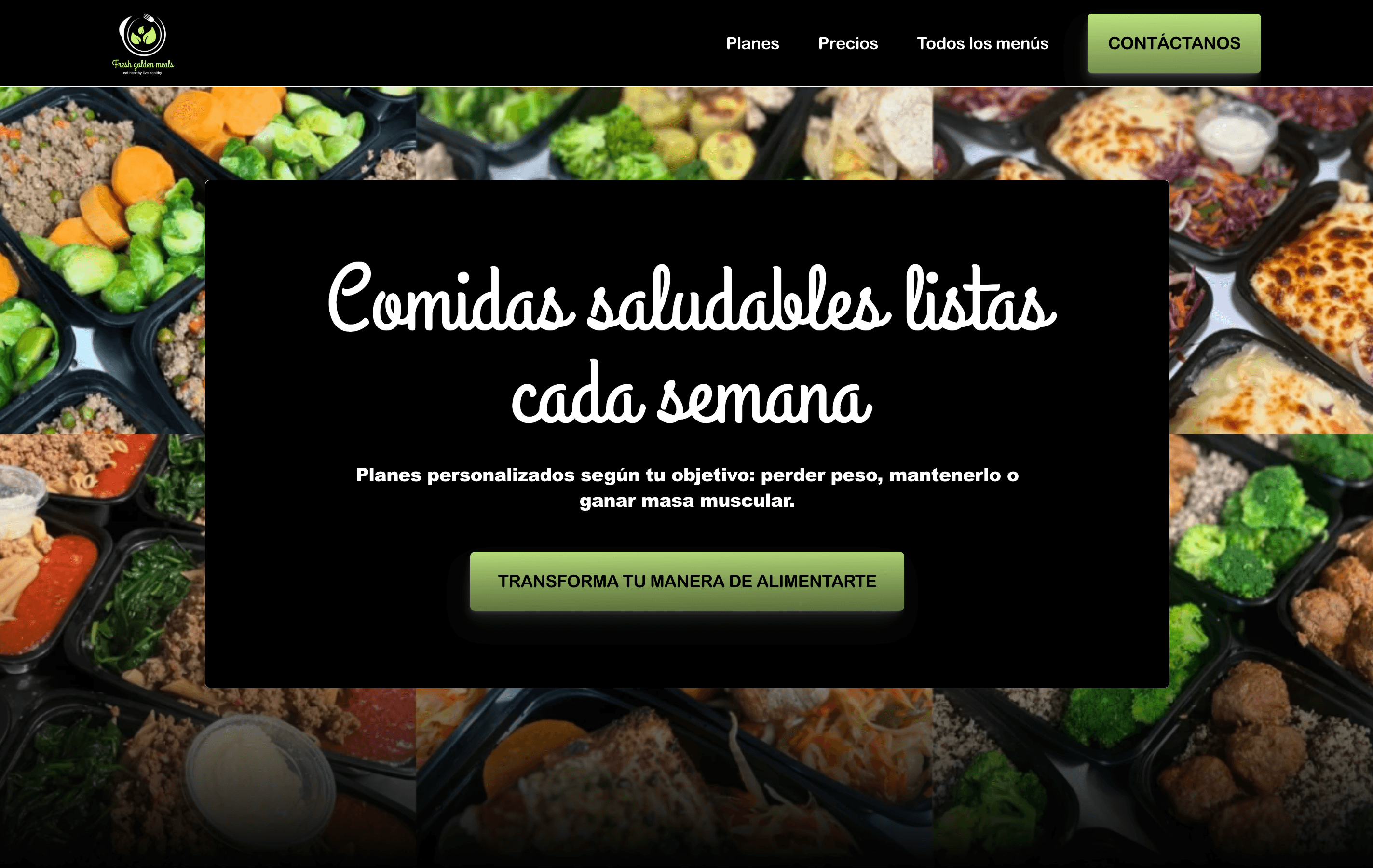 Fresh Golden Meals website