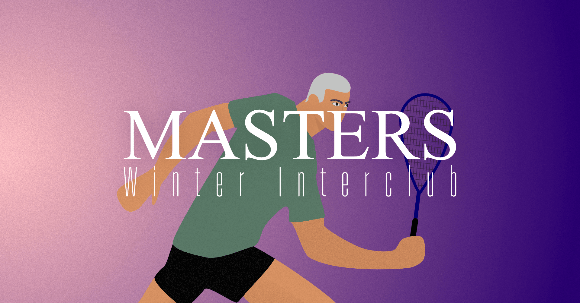 Poster for masters winter interclub squash pennant