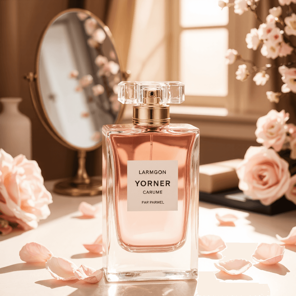 product photography of a bottle of perfume