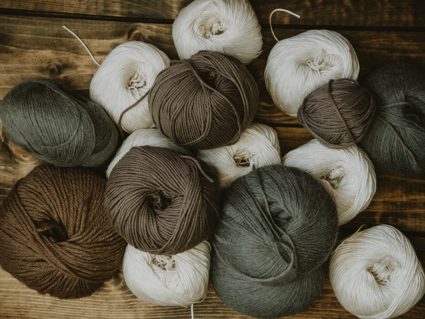 Skeins in their foraged colours, drying