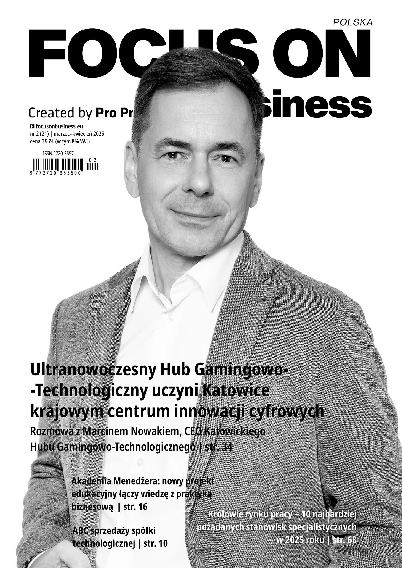 Magazine cover, black and white