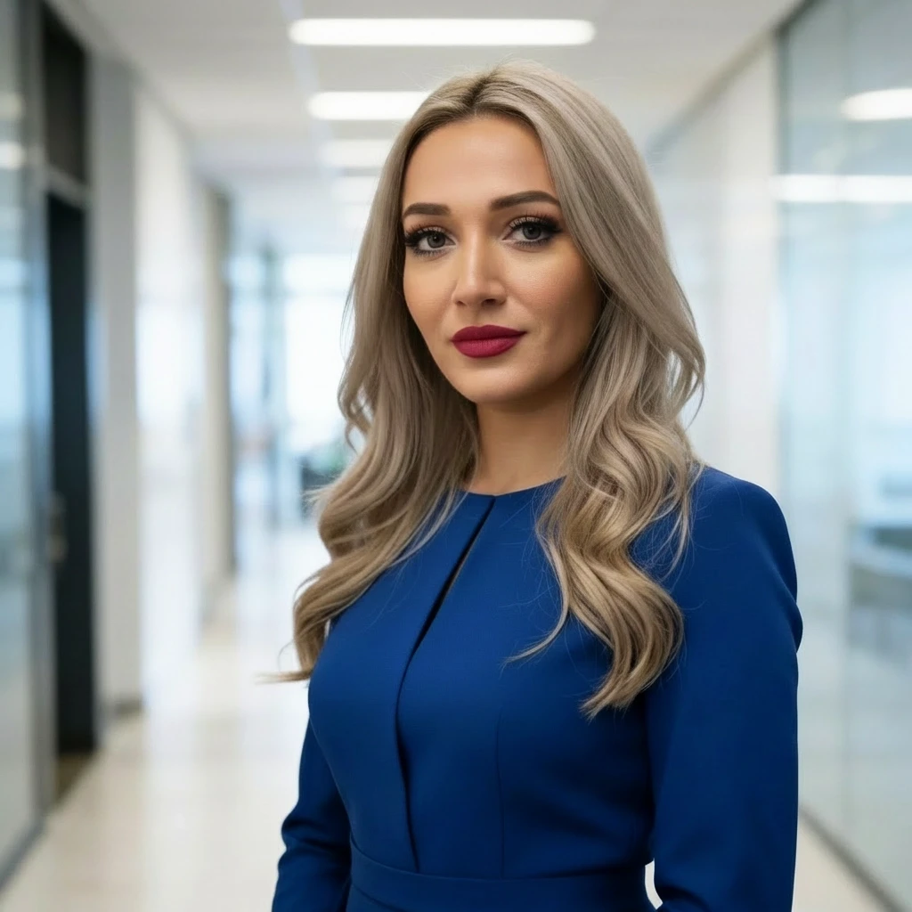 a man standing in front of a purple wall