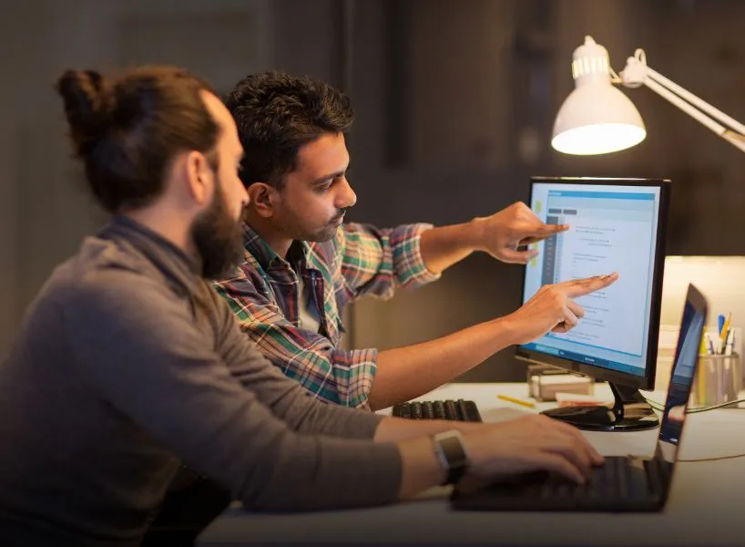 Designers collaborating on product design 