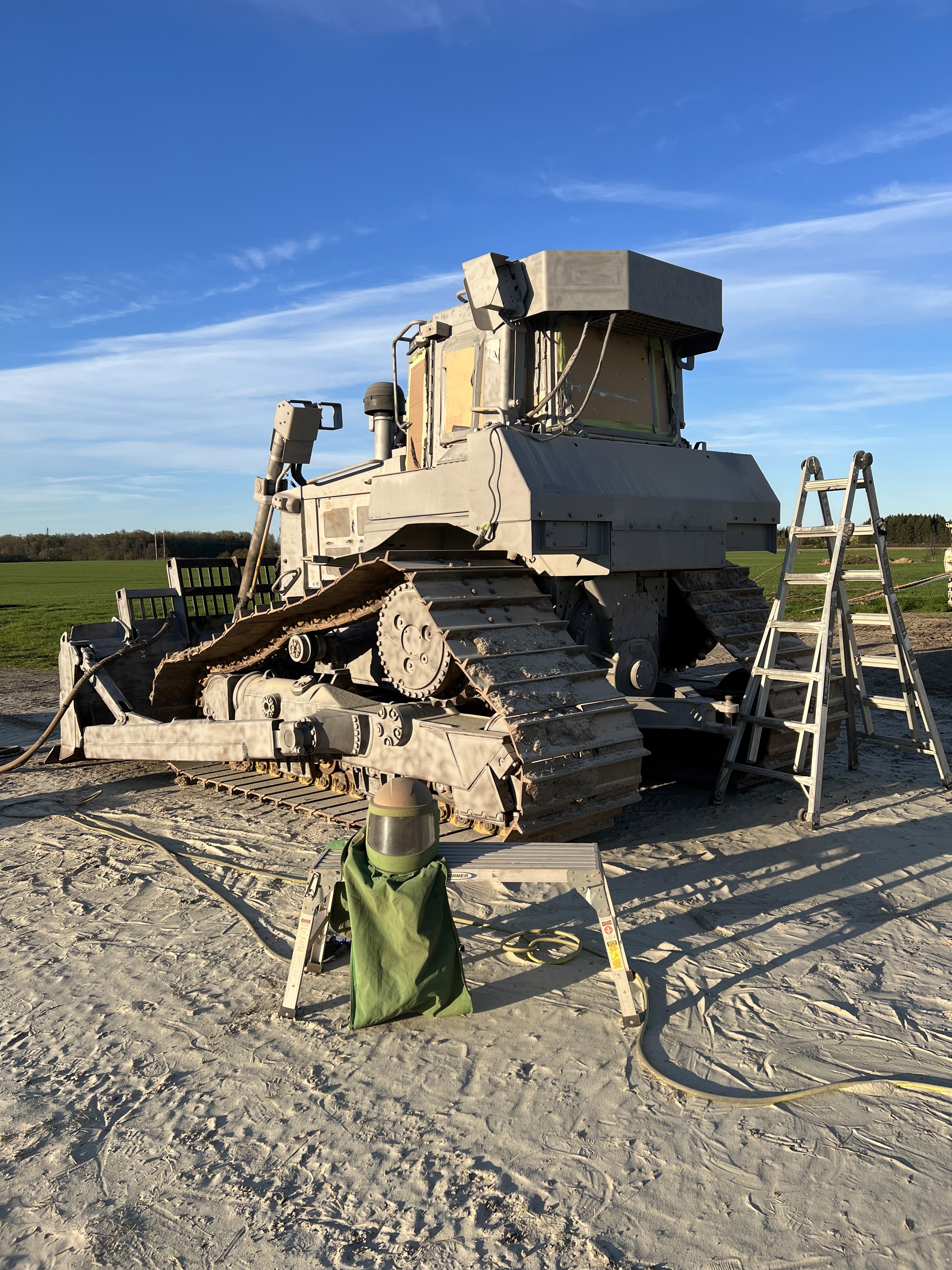 Truck & equipment sandblasting by Rochester Sandblasting