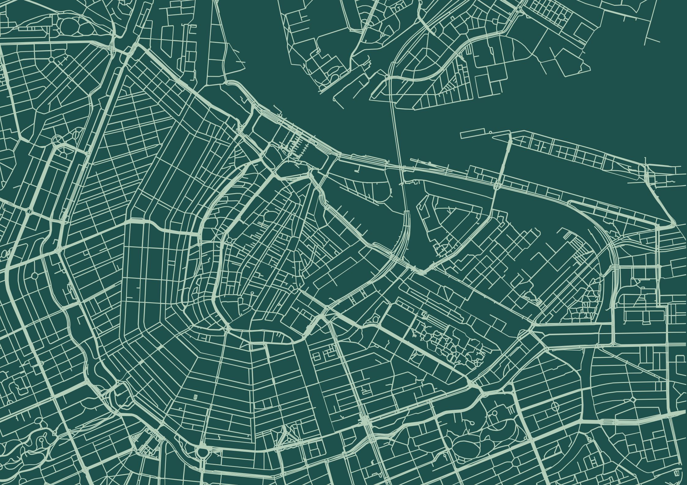 Map of city amsterdam with details
