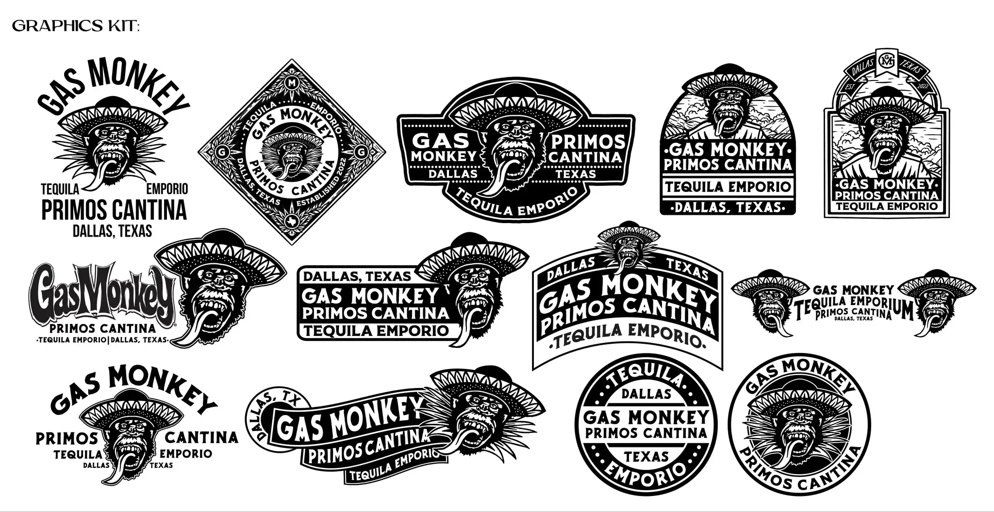 Gas Monkey Garage Primos Cantina Branding Kit
