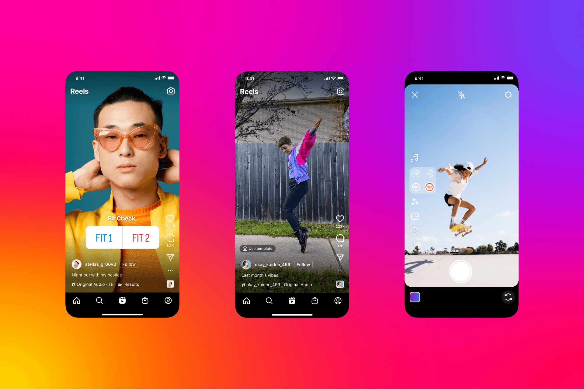 Three smartphones showing Instagram Reels interface - Instagram Reels Content Ideas