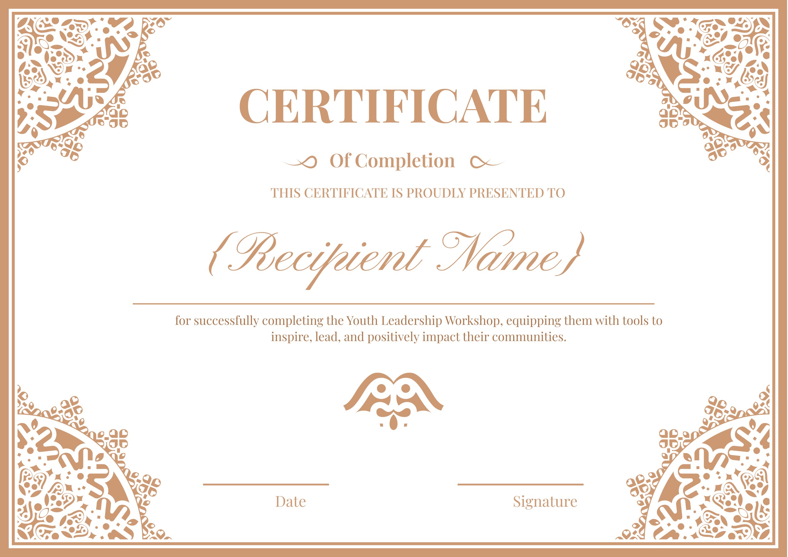 Wauld - Elegant and sleek certificate of completion template