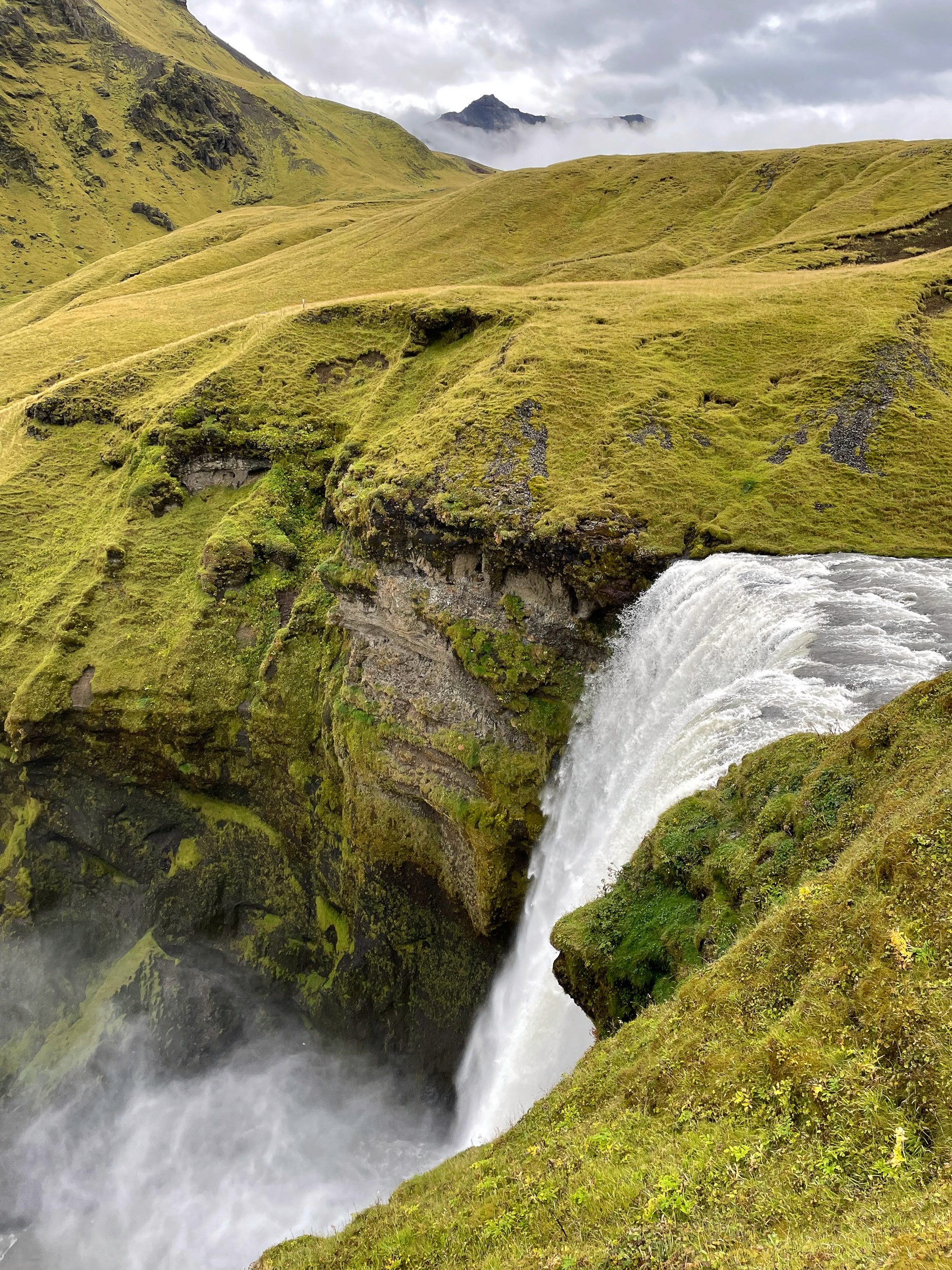 View from above Skogafoss, Iceland