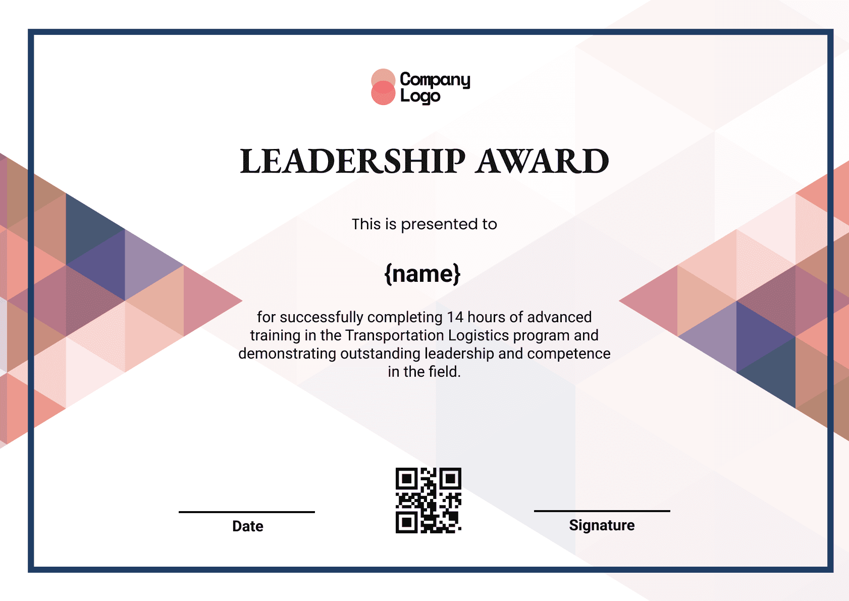 Wauld - Professional and attractive green recognition badge template