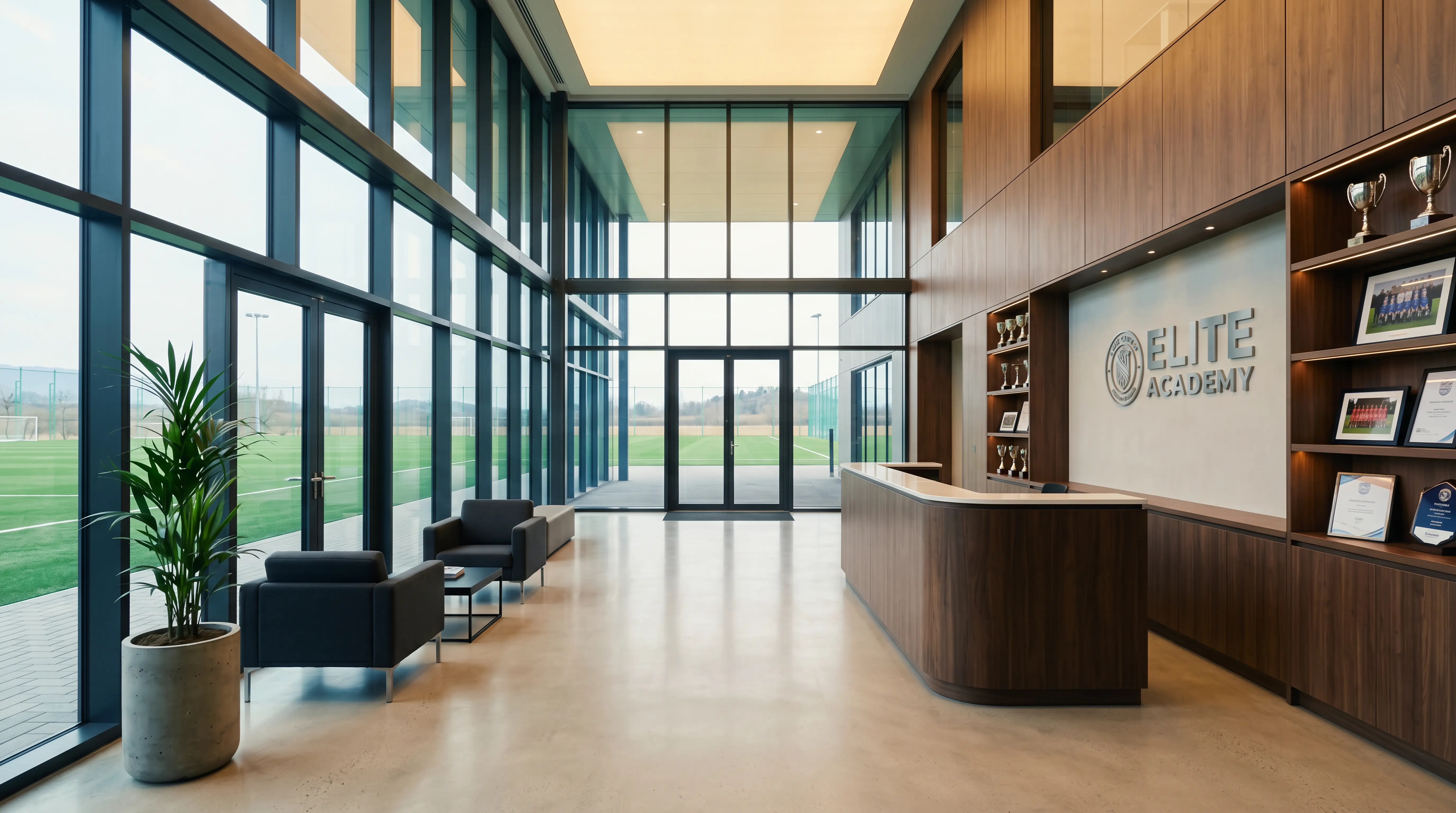 Photo of an sports academy front desk