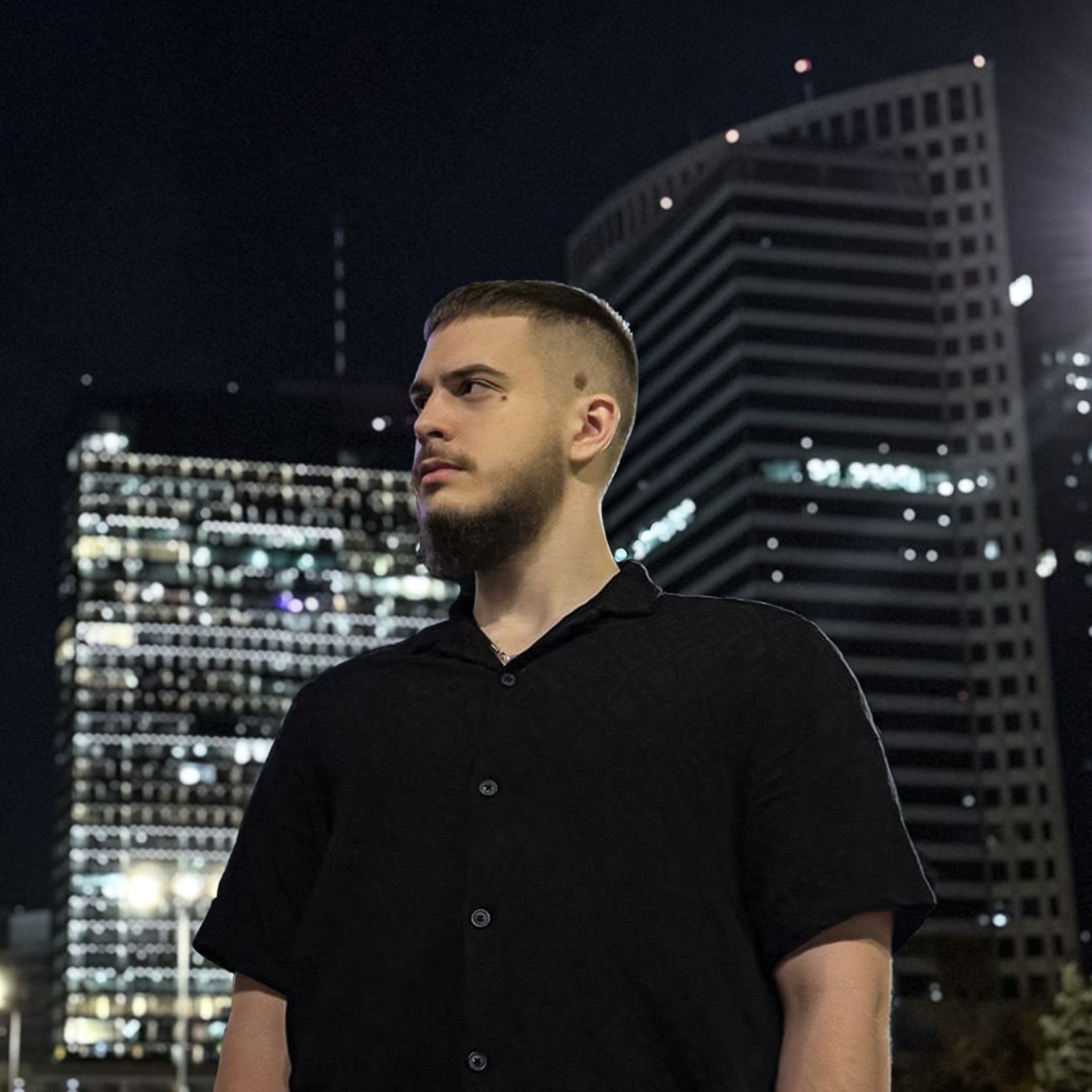 Image of a rapper with headphones