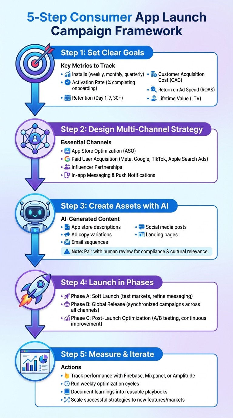 5-Step Consumer App Launch Campaign Framework