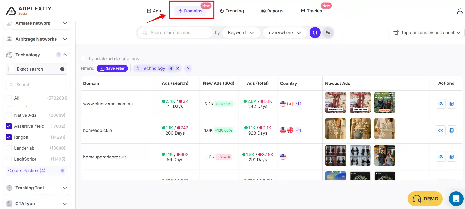 Adplexity Social Domain Intelligence