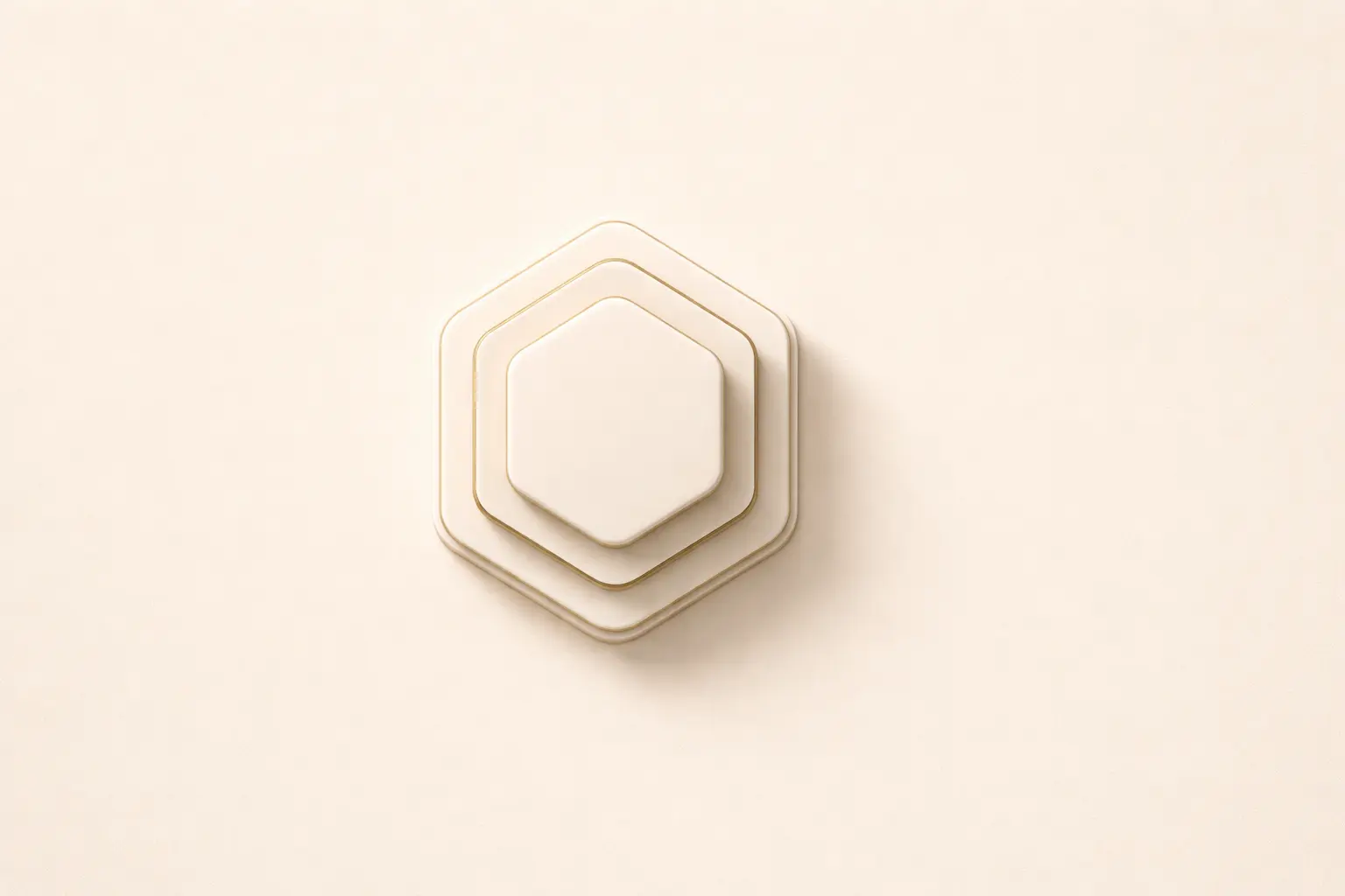 Small neumorphic vault form on open cream canvas representing modular institutional DeFi vaults and ERC-4626