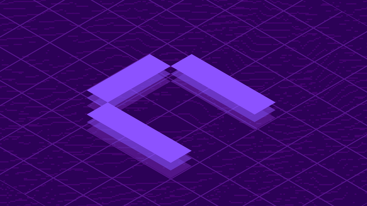 Coolify brand cover on a solid purple background with grid pattern