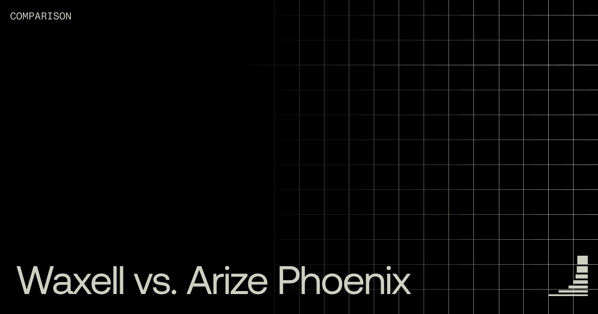 Waxell blog cover: Waxell vs. Arize Phoenix — Iteration Tool vs Production Control Plane