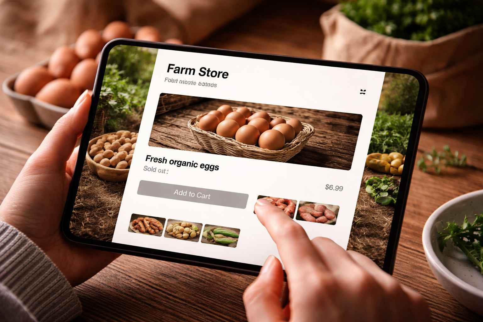 Woman in a beige turtleneck by an old computer and TV, retro 80s office portrait.