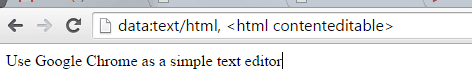 Google Chrome Text Editor Trick